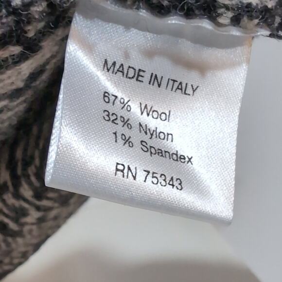 Mary Wool Blend Floral Print Cardigan Funnel Neck Sweater sz L - Picture 11 of 14